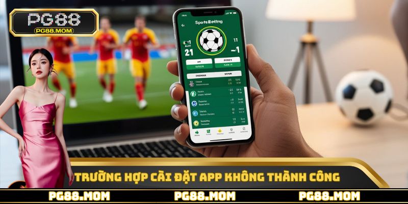 Trường hợp cài đặt app không thành công